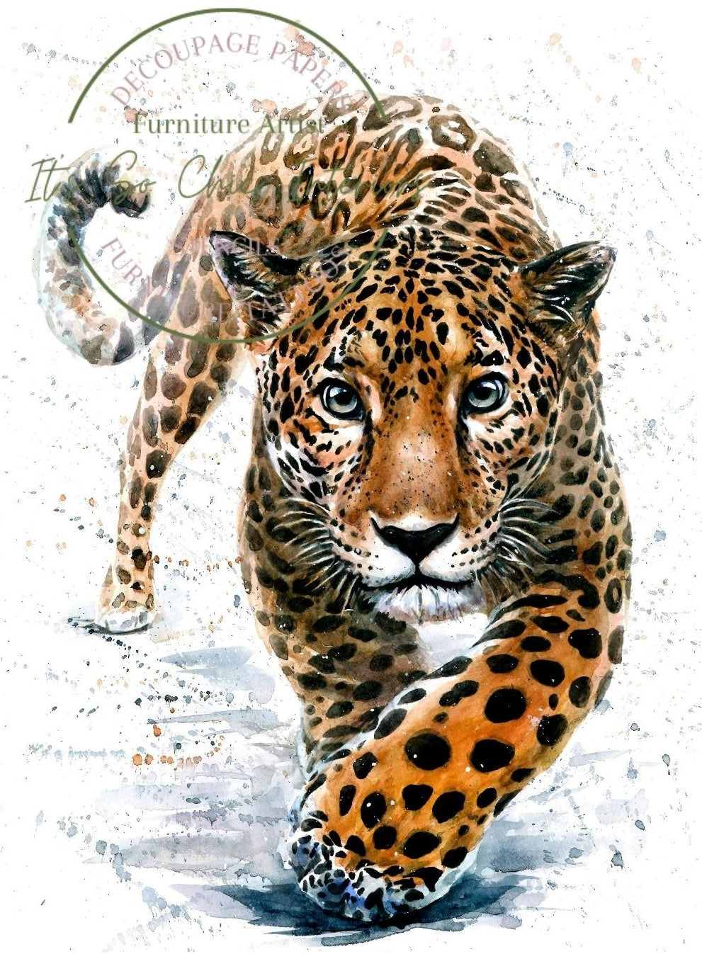 A2 Watercolour Leopard