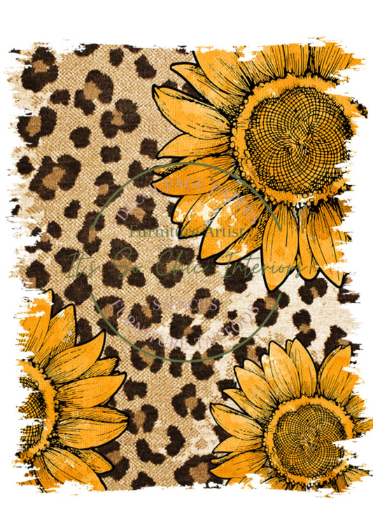 A4 Western Sunflowers Mulberry Decoupage Paper (3 different designs in the pack)