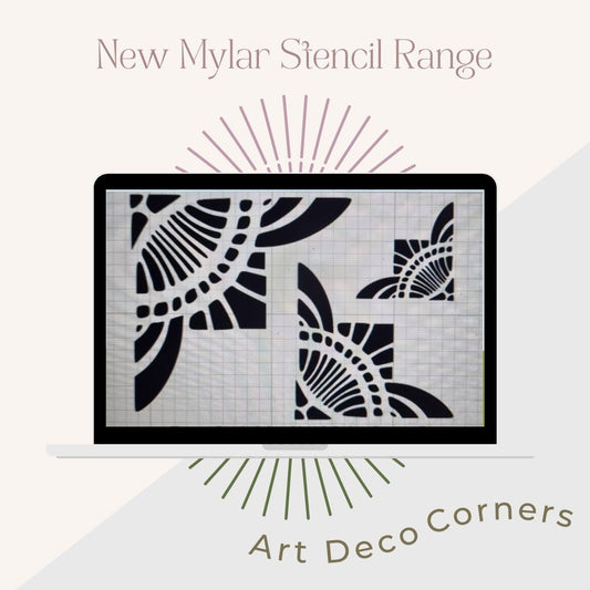 Art Deco Corners A4 Mylar Stencil