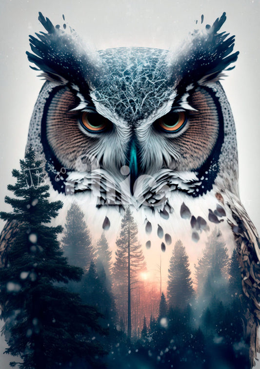 Double Exposure Owl