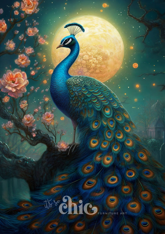 Moonlit Peacock