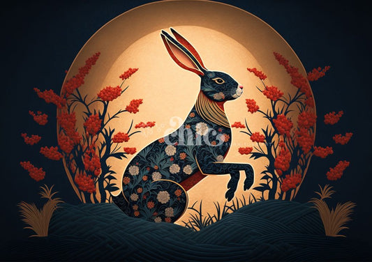 Moonlit Floral Hare