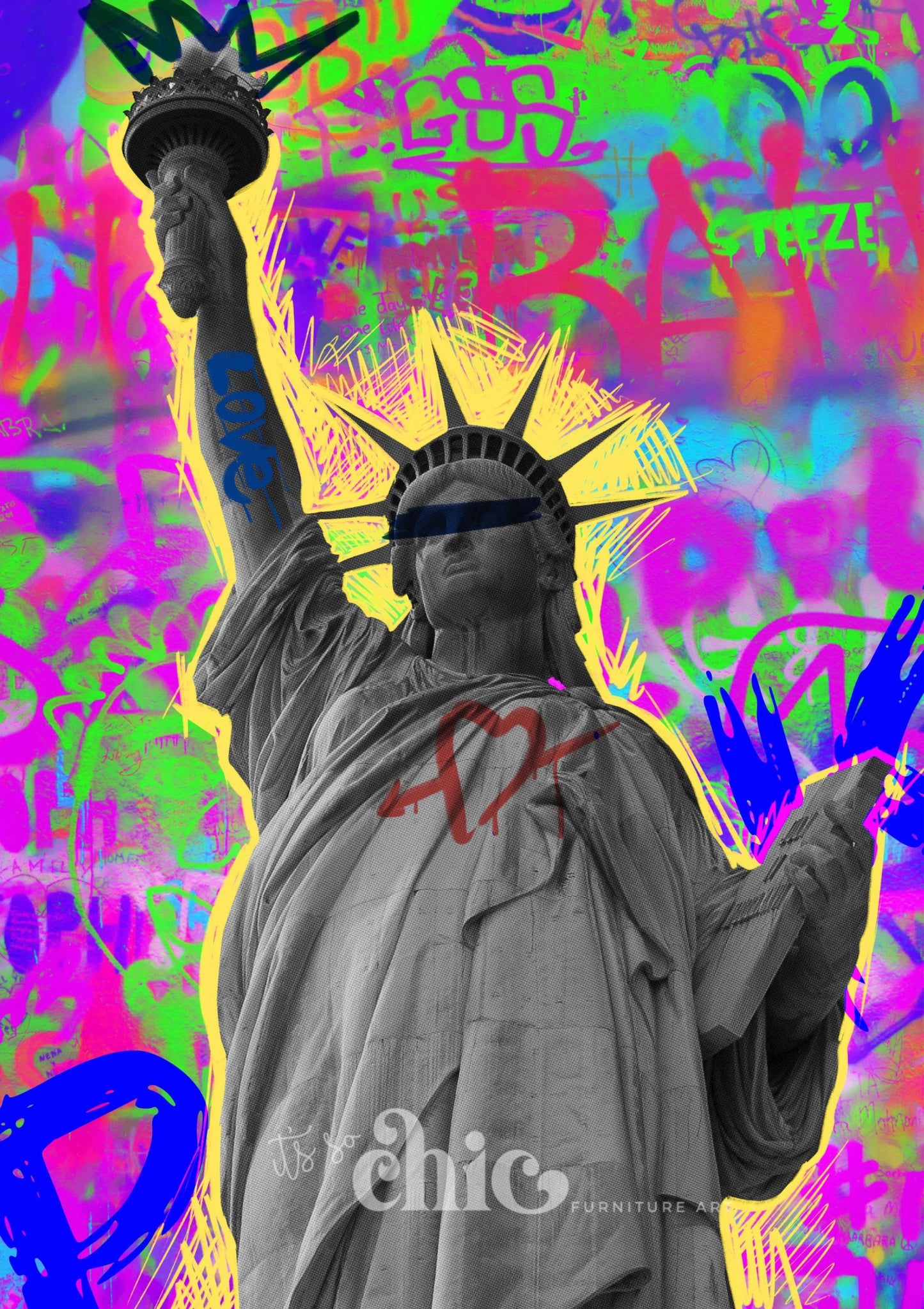 Statue Of Liberty Graffiti Art