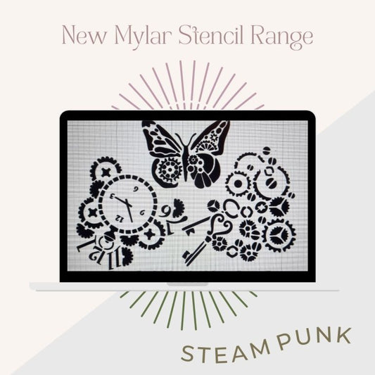 Steampunk A3 Mylar Stencil