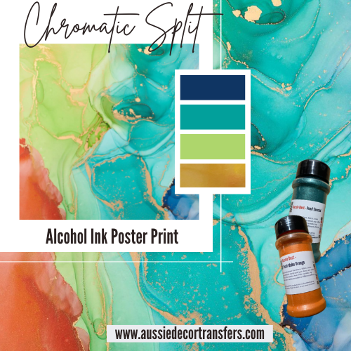 Chromatic Split Alcohol Ink Poster Print